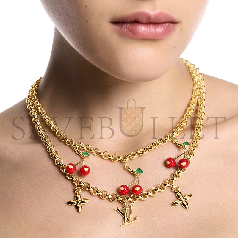 LOUIS VUITTON MURAKAMI LV X TM CERISE NECKLACE M02804 LOUIS VUITTON MURAKAMI LV X TM CERISE NECKLACE M02804